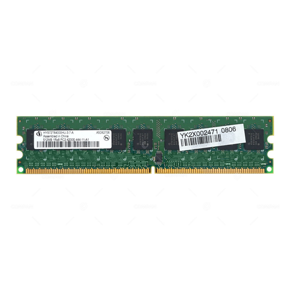 HYS72T64000HU-3.7-A INFINEON 512MB 1RX8 PC2-4200E DDR2 533MHZ UNBUFFERED UDIMM ECC MEMORY -